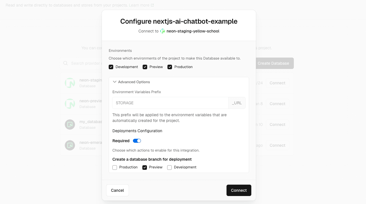Vercel deployment configuration