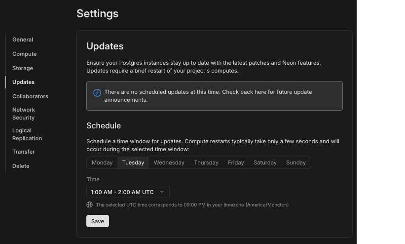 Paid plan updates UI